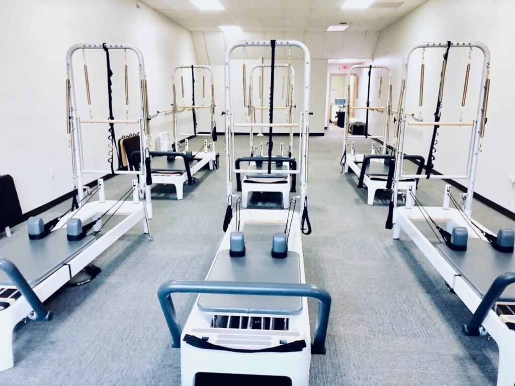 An empty Pilates studio before class.