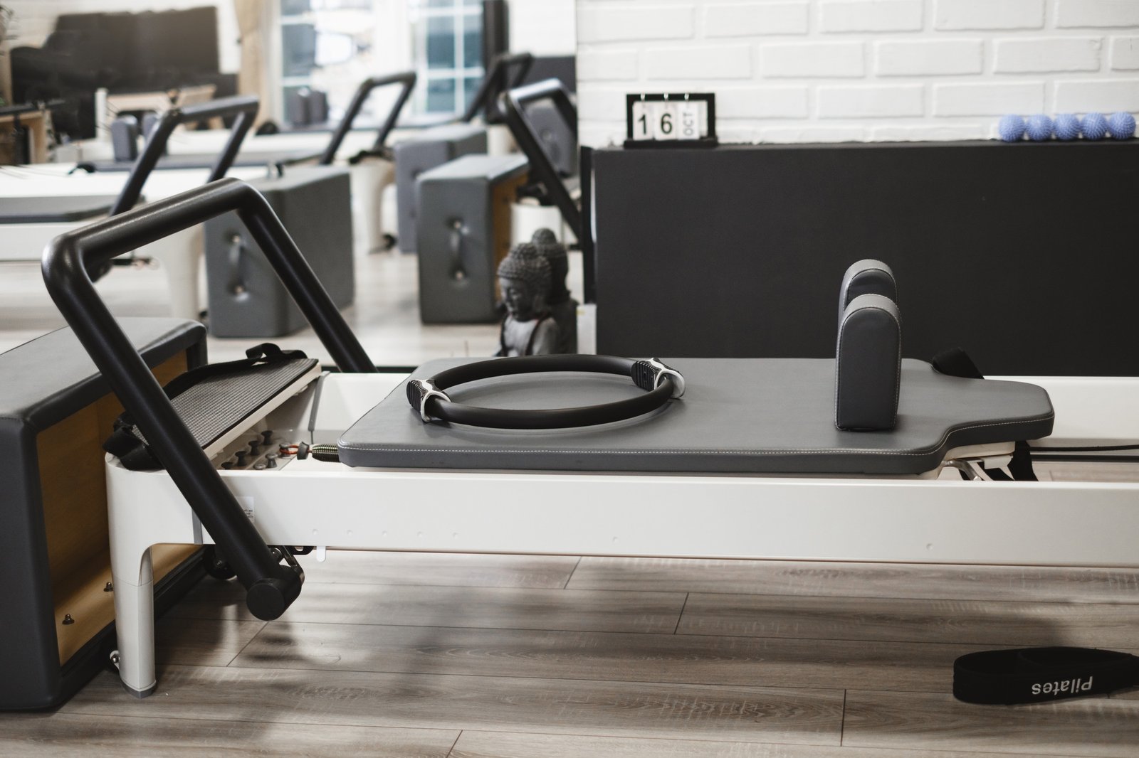 pilates on reformers. No people